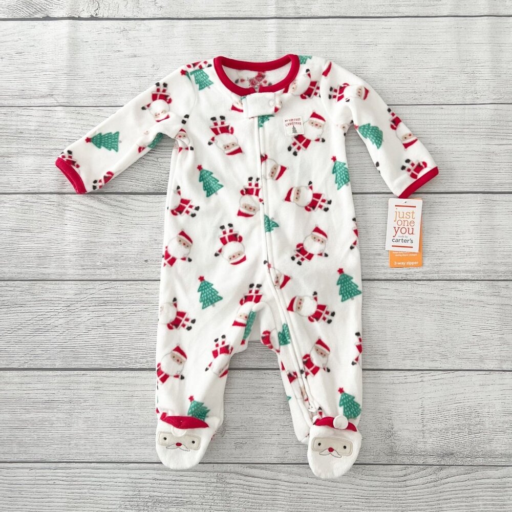 NWT Carter’s Fleece Santa ChristmasPajamas - Picture 1 of 3